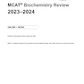 دانلود کتاب MCAT Biochemistry Review 2023-2024