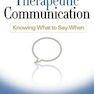 دانلود کتاب ارتباط درمانی: دانستن اینکه چه موقع باید بگویید ، چاپ دوم Therapeuti ... 